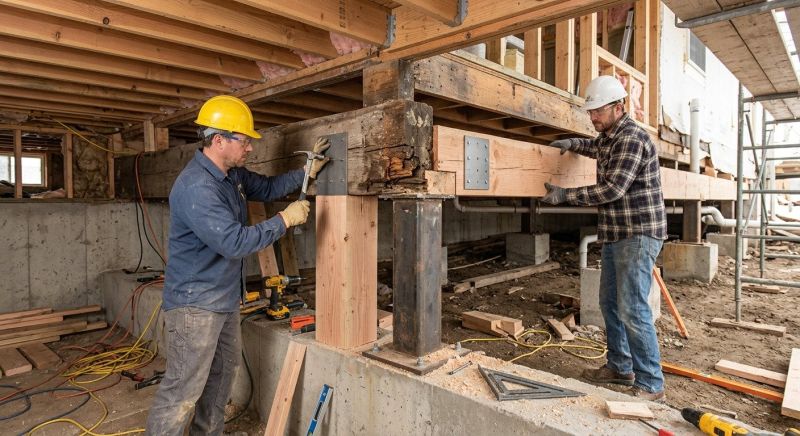House Beam Repair in Wilmington, NC